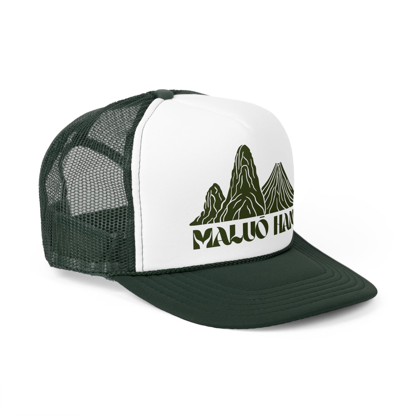 Mountains Green Trucker Cap
