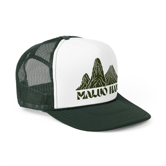 Mountains Green Trucker Cap