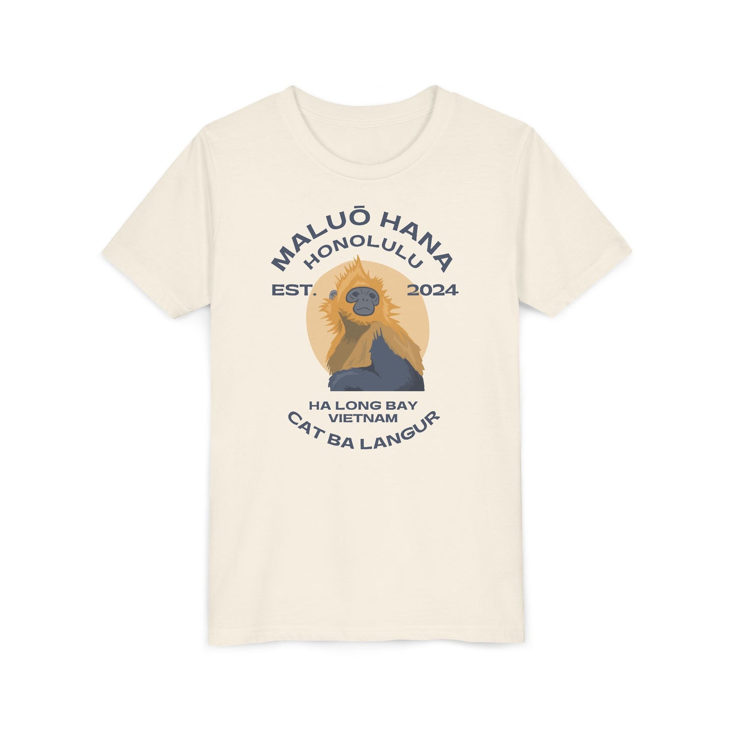 Youth Navy/Natural Langur Tee