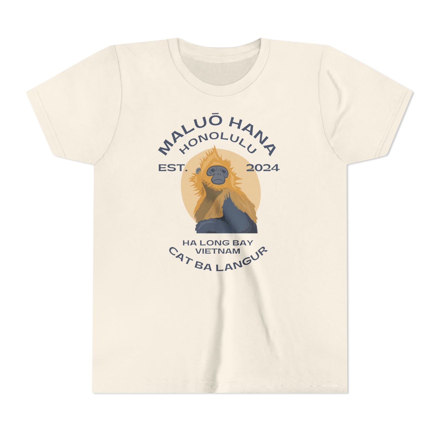 Youth Navy/Natural Langur Tee
