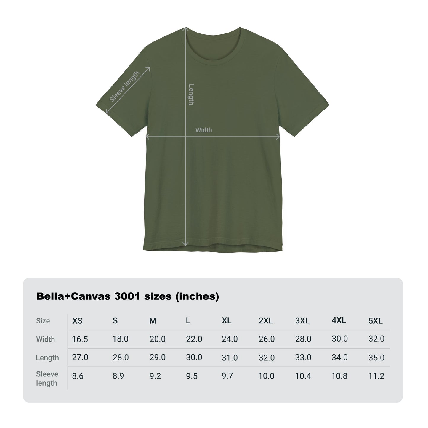 Unisex Army Green Logo Tee