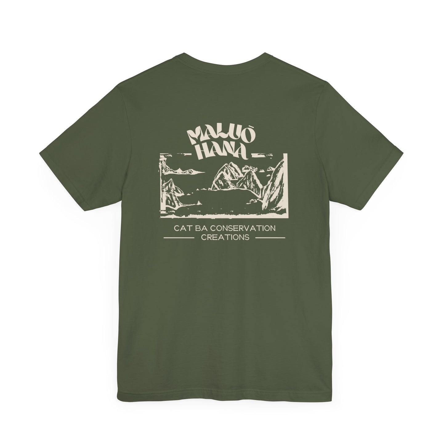 Unisex Army Green Ha Long Bay Tee