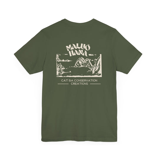 Unisex Army Green Ha Long Bay Tee