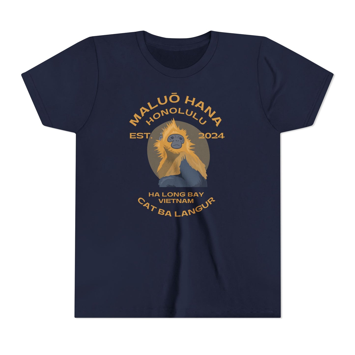 Youth Navy/Natural Langur Tee
